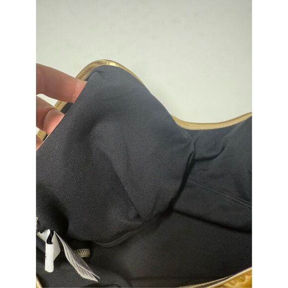 Rita Ora X Primark Women’s One Piece Gold High Legs Swimsuit Lined Padded Size M - Picture 6 of 8